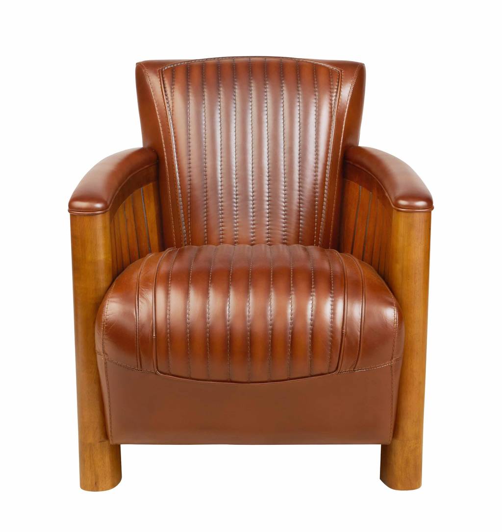 Fauteuil Club COGNAC En Cuir Vintage Fauteuil Club COGNAC En Cuir Vintage